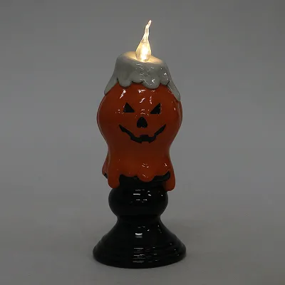 Led Flameless Ceramic Candle, Halloween Ceramic Jack O Lantern Pumpkin Personalized