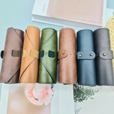 High-End PU Leather Sunglasses Case Eco-Friendly High-Looking Simple Portable Soft Case for Storage Stylish High-END Case
