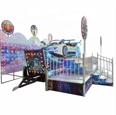 Hot Sales Mobile Amusement Park Equipment Rides Trailer-mounter Mini Flying Car Products