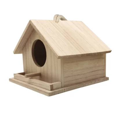 Wooden Bird House,Hanging Birdhouse for Outside,Garden Patio Decorative Hand-Painted Birdhouse