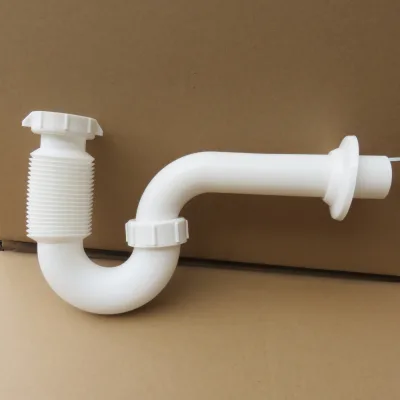 Plastic Washbasin P-bend Horizontal Drainage Pipe, Sink Drainage Pipe, Washbasin Drainage Pipe