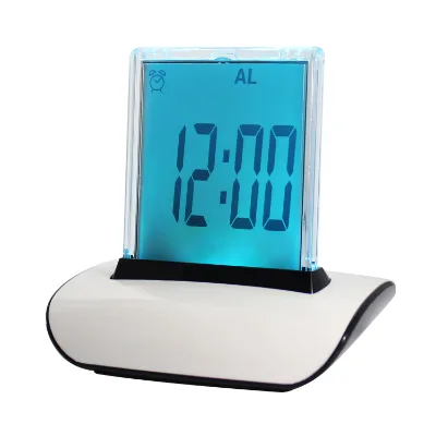 Luxury Large LCD Digital LED Desk Clock Multifunctional with Colorful Changing Display Touch Screen Alarm Calendar Features