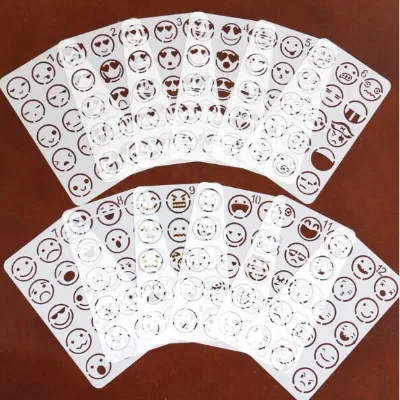 18*10.3cm Drawing Stencils Emoticon Drawing Template Ruler