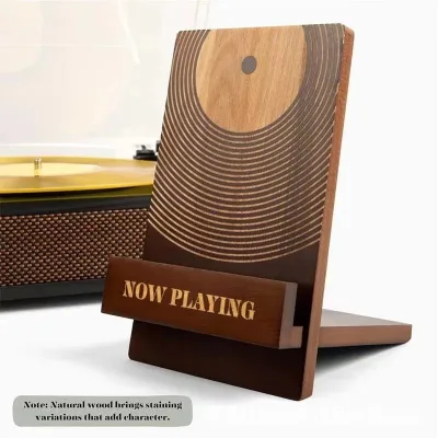 Now Playing Vinyl Record Stand Wooden Vinyl Record Holder & Display Stand Simple Vinyl Record Stand Storage Rack
