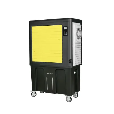 Portable Plastic Electric Compressor Water Cooled Air Cooler 9000BTU 120L Tank 1000m/H Airflow Remote Control Eco-Friendly
