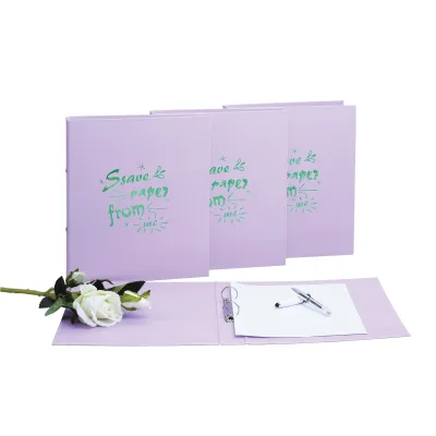 Solid Color Art Font Design Stationery Set Paper Ring Binder Office Storage