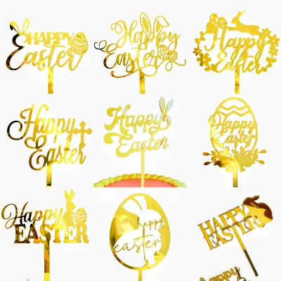 Happy Easter Acrylic Cake Decorating Easter Eggs Easter Cake Insert Cake Topper