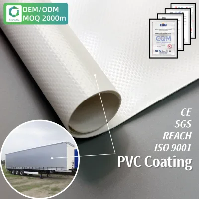 Wholesale Industrial Heavy Duty Woven Plain Fire Retardant Waterproof 900gsm PVC Coated Fabric Roll for Truck Side Curtain