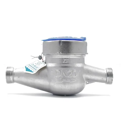Wet Dial Stainless Steel IP68 OEM Multi-Jet Flanged Water Meter Durable Flow Measuring Instrument Indoor Outdoor Household Water