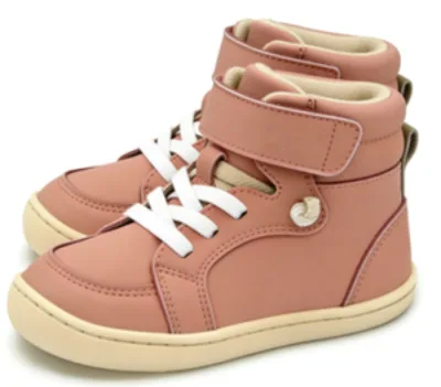 Wholesale Custom Toddler High Top Sneakers Hook and Loop Closure Rubber Toe Cap Spliced Design Kids Casual Shoes