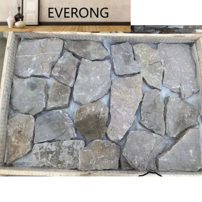 Natural Split Grey Brown Limestone Random Loose Stone Veneer for Wall Cladding Decoration
