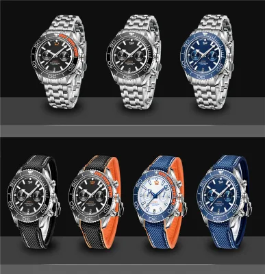 OEM Men's Automatic Mechanical Watch Stainless Steel Bracelet Sapphire Glass Round Dial Diver Analog Wristwatch