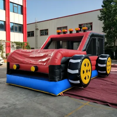 Manufacturers Sell Custom Inflatable Car Pumping Trampoline  for Sale