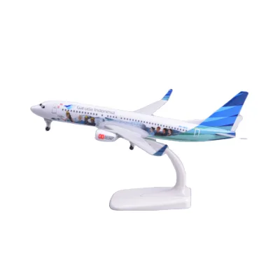 Custom Livery Indonesia 20cm Zinc Alloy Plane Model of Airliner 737 Plane Models Aircraft Boeing 737-800ng Wtih Plastic Base