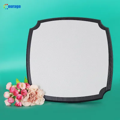 Custom Square Awards Wood Blank Sublimation Plaque with Aluminum Insert