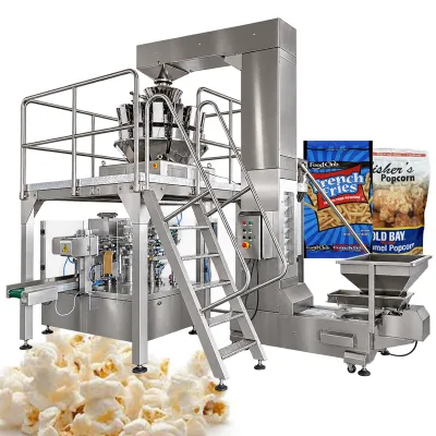 Automatic Popcorn Potato Chips Snack Food Packing Machine Premade Pouch Packaging Machine