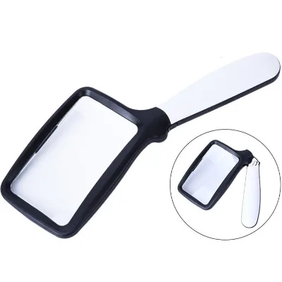 New Hand-held Folding High-definition Acrylic 3x Magnifying Glass With 5 LED Lights