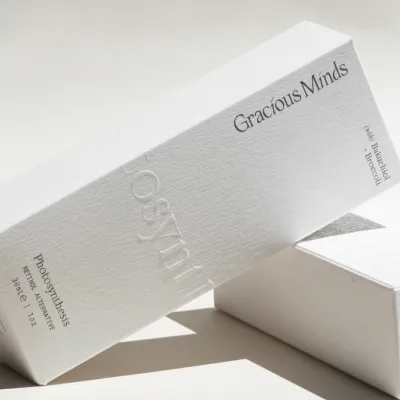 Recyclable Cotton Paper Self-lock Box Matte Embossed for Face Mist Packaging Box