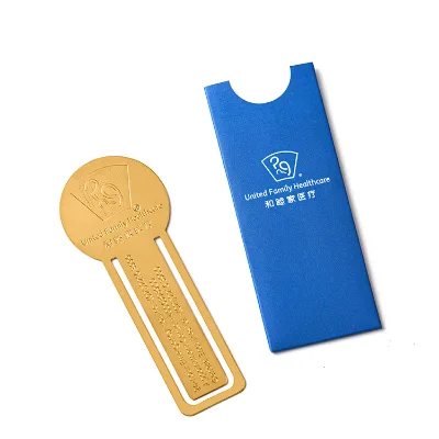 Hesank Factory Price High Quality Customize Book Marks Brass Bookmarks Gold Plating Cutout Metal Sports Steel Customized Logo