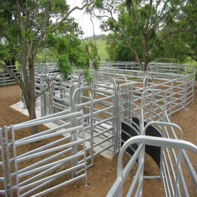 High Zinc Coated Heat Treated Steel Horse Rail Fence for Livestock Cattle Sheep Goat or Horse