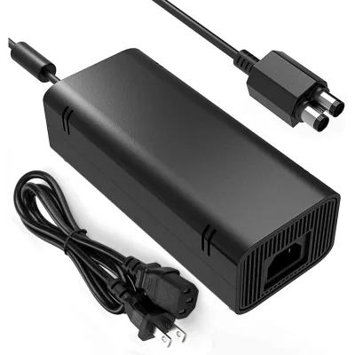 Universal AC Power Adapter Charger for 360 Slim Console US/EU Plug Power Supply Wired Plastic Stable Output Safe Protection