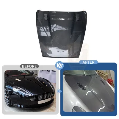 Carbon Fiber Material Car Engine Hood Bonnet Suitable for Aston Martin DB9 Car Styling Body Kits