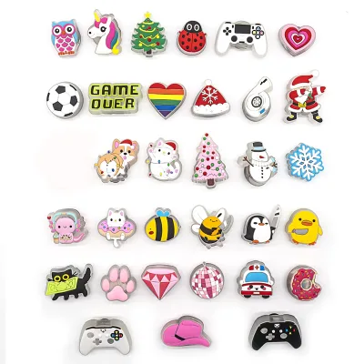 Designer Waterproof LED Shoe Charm 2025 High Quality pink Xmas Food Medical Clog Bright Lights Accessories Animal LED Shoe Charm