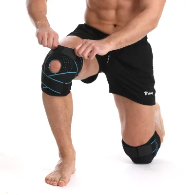 Anti-Collision Silicone Knee Pads Double Pressure Belt Basketball Cycling Training Knee Support Brace for Spring Protective