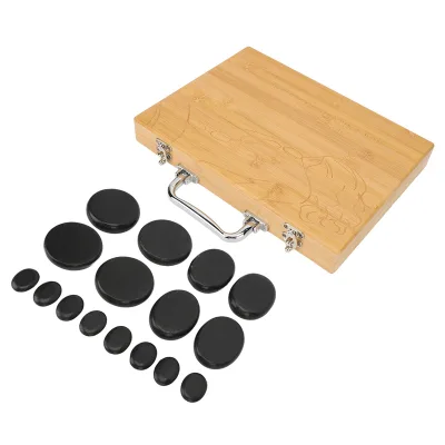 M Best Sale Natural Black Hot Stone Massage Heating Set Home Body Therapy Relaxation Spa Beauty Care Heating Stones