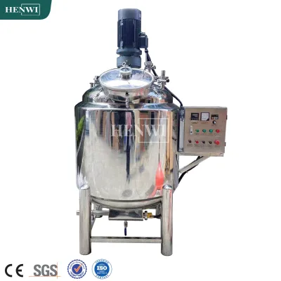 Henwi 30-500 Liters Reactor High Shearing Shampoo Toner Water Sanitizer Caramel Ketchup Moveable Viscous Liquid Making Machine