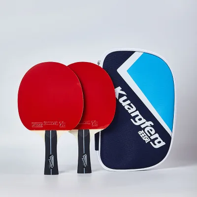 Kuang Feng 2024 New Arrival 7 Ply High Control Table Tennis Racket Set for School Games Competition Playing Gym Club