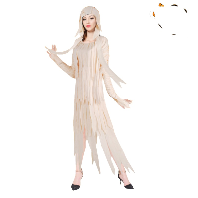 Women Halloween Mummy Hooded Dress Party Adult Horror Mummy Zombie Costumes for Adult