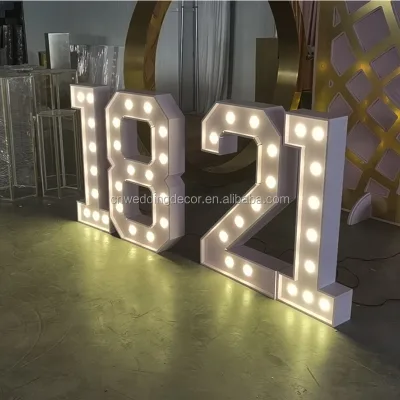 6feet Height Led Lighted Numbers for 50th Wedding Anniversary Party Decoration