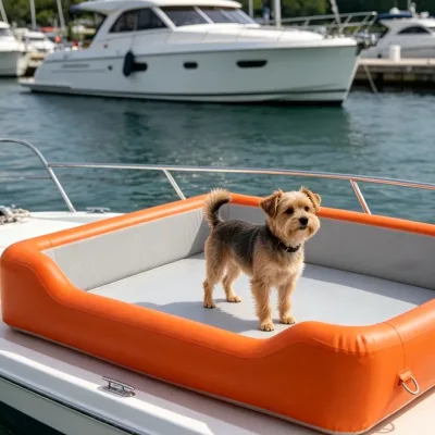 Inflatable Floating Rest Platform Anti-Slip Pet Water Float Foldable Portable Dog Floating Dock