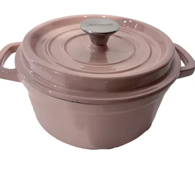 Edma Enamel Pot 22CM Sand Multi Purpose Pot Durable and Sturdy Kitchen and Restaurant Material Cast Iron