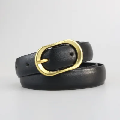 ZPS263 New Korean-Style Ins-Vibe Womens Thin Alloy Pin Buckle Casual Waist Belt Versatile Jeans
