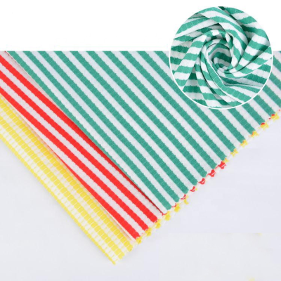 Cheap Single Knit Jacquard Fabric Strip Spandex Lining in Yellow Red Green Colors