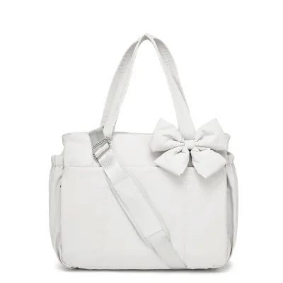 2026 Nylon Large Handles Adjustable Crossbody Strap Lightweight Puffy Shoulder Bag Outdoor Daily Casual Handbag Tote Bag