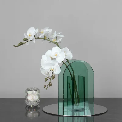 Orange Flower Arrangement Acrylic European and American Vase Table Decoration Floral Home Desktop Decoration Living Room