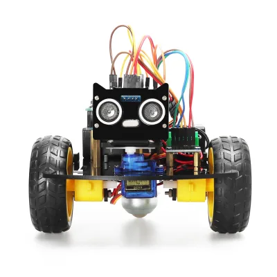 WiFi Smart Robot Car Ultrasonic Obstacle Avoidance ESP8266 D1 Program Smart Robot Car Kit Electronics Robotics Starter Kit