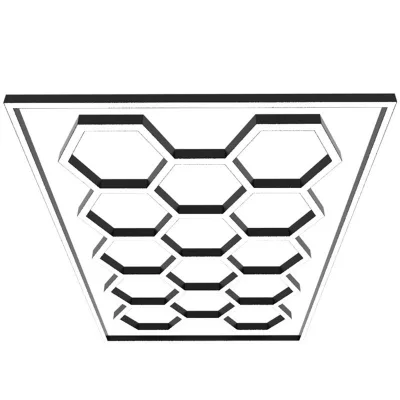 2024 Commercial Customized Grid LED 6500K 8ft*16ft Honeycomb Shape Hexagon Detailing Car Lights