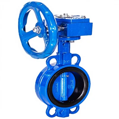 Wafer-type butterfly Valve with Soft-sealed Handwheel and Manual Turbine Valve