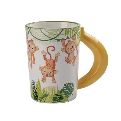Abstract Face Design Ceramic Coffee Mugs, , Hand Painted Face Ceramic Mugs