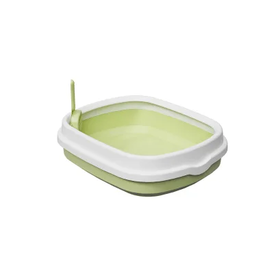 Hot Sale Cat Litter Box Easy Cleaning Detachable Lightweight Best Plastic Cat Litter Box Green Cat Toilet Litter Box
