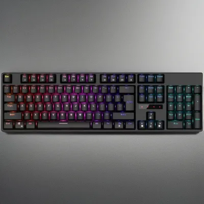 RGB Mechanical Gaming Keyboard All-Keys No Conflict PBT ABS Wired USB Interface Colorful Rainbow Backlight Red Switches Computer