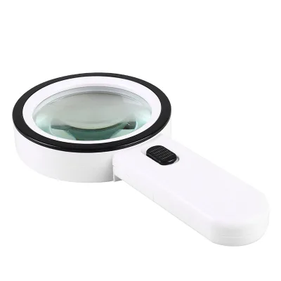 Handheld 30x  High-power Magnifier with Light Maintenance Gift Box LED Reading Appreciation Magnifier