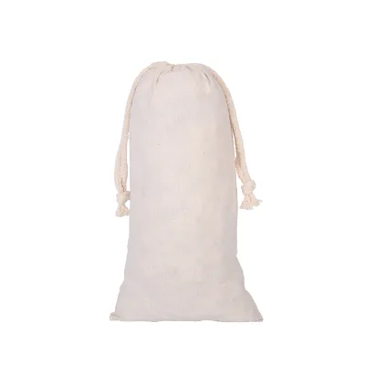 Wholesale Eco-Friendly Durable Custom Nature Color Cotton Canvas Drawstring Bags Custom Print Logo for Long Goods Storage Gift