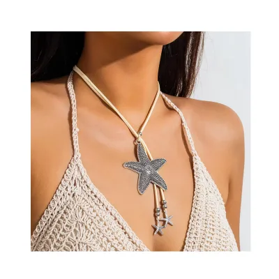 Bohemian Conch Symbol Vacation Beach Necklace Exaggerated Ocean Style Mermaid Pendant Fashion Jewelry Accessory