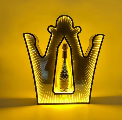 LED Light-Up XO Red Wine Display Stand Colorful KTV Bar Beverage Tray Base Ice Buckets Party Fitting King for Wine Champagne