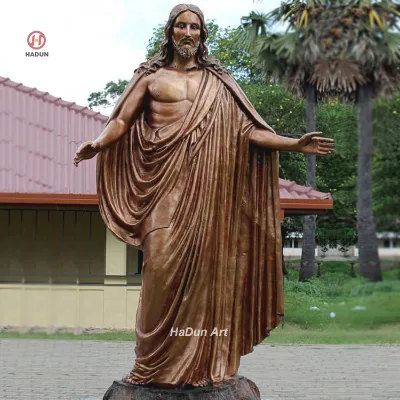 High Quality Modern Outdoor Casting Church Bronze Life Size Jesus Christ Statue
